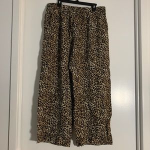Catherine Malandrino Cheetah Print Pants NEW PLUS SIZE